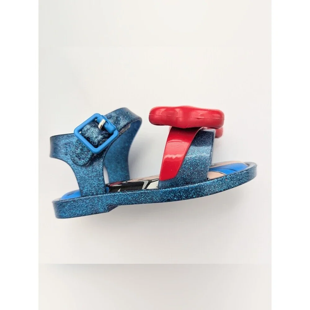 Mini Melissa Disney Snow White Sandals w/Red Bow Accent - Size 5